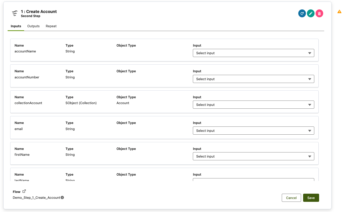 Step Configuration Modal